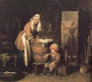 Jean Baptiste Simeon Chardin Women washing clothes oil painting reproduction